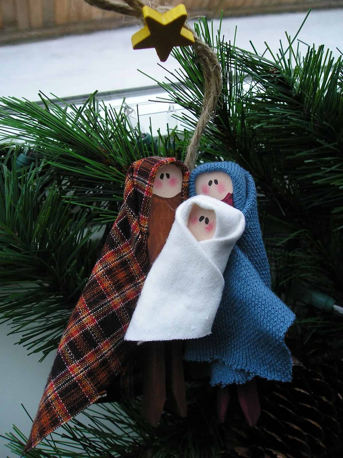 Charming Clothespin Nativity Scene