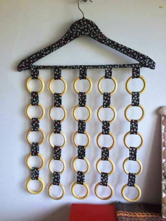 Patterned Scarf Organizer Hanger