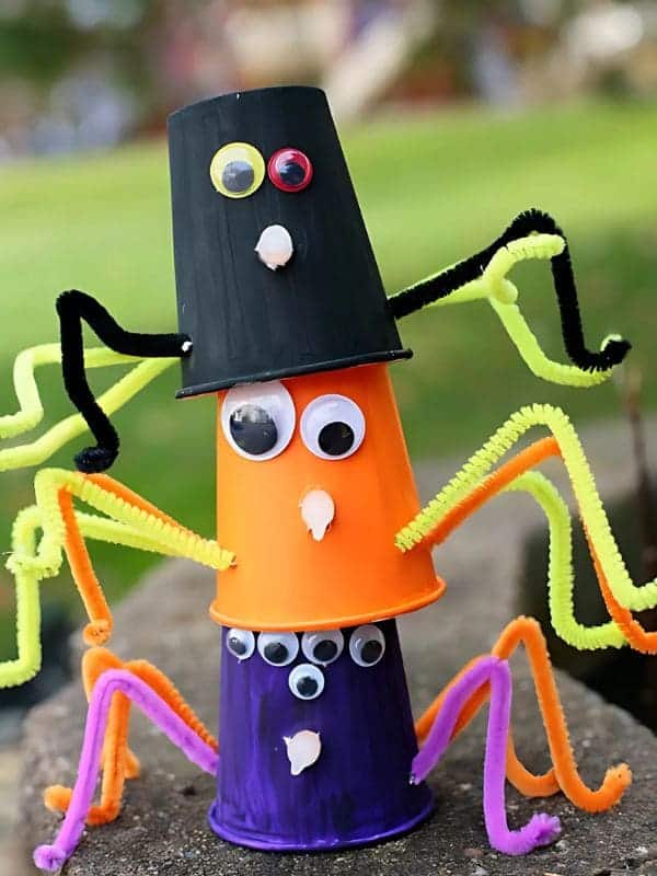 Playful Creepy-Crawly Paper Cup Spider