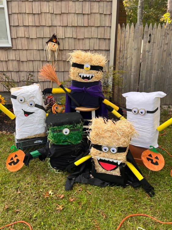 Quirky Hay Bale Minions