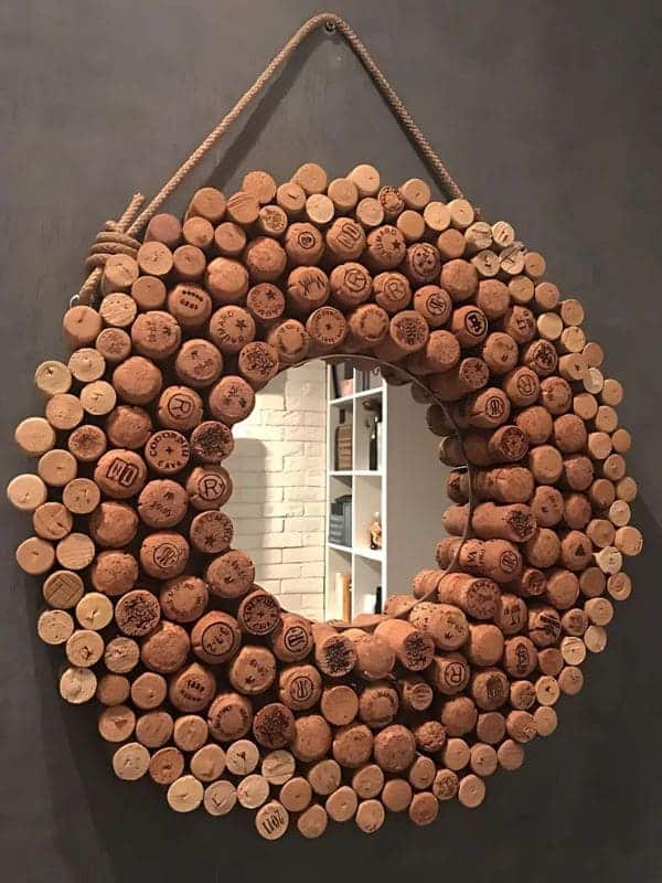 Rustic Cork Mirror Frame