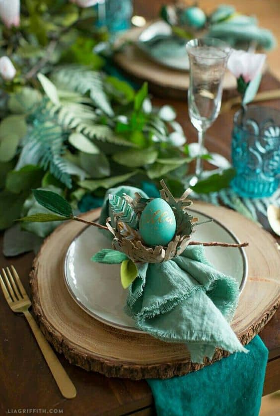 Rustic Easter Table Setting