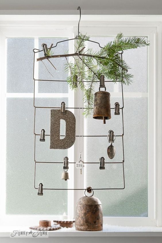 Rustic Hanger Holiday Display