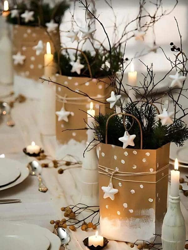 Rustic Starry Candlelit Centerpiece