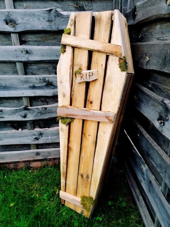 Rustic Wooden Coffin