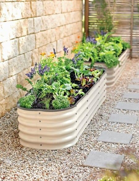 Sleek Metal Raised Garden Bed