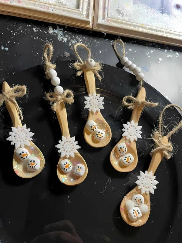 Snowman Spoon Ornaments Delight