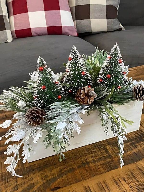 Snowy Pine Forest Centerpiece