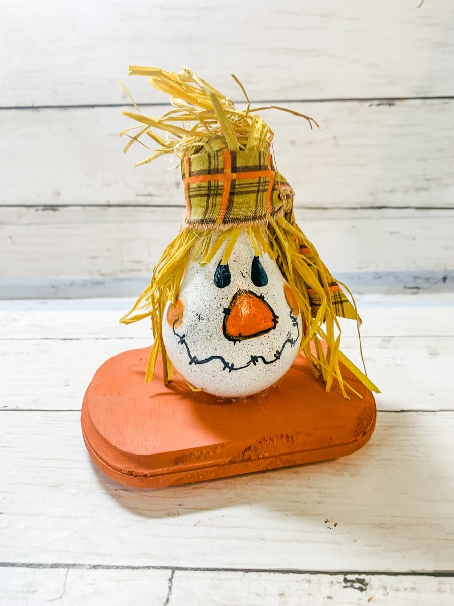 Adorable Scarecrow Bulb Craft