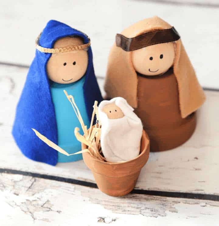 Charming Nativity Clay Pot Set