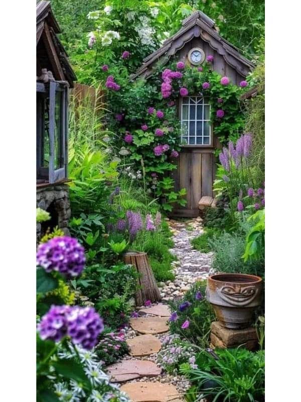 Whimsical Cottage Garden Path