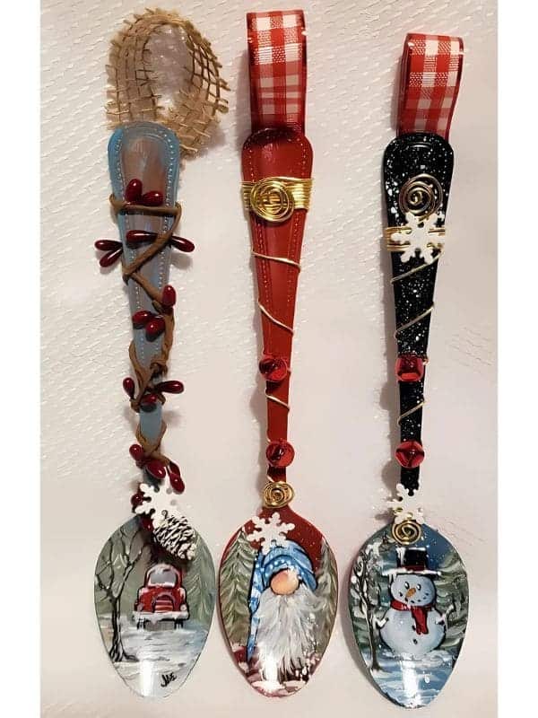 Whimsical Painted Spoon Ornaments