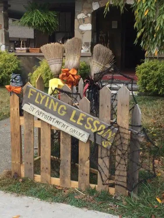 Whimsical Witch Broom Parking