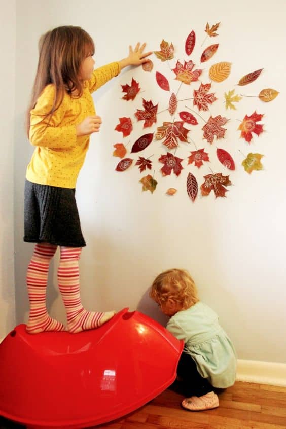 Whimsical Leaf Wall Art