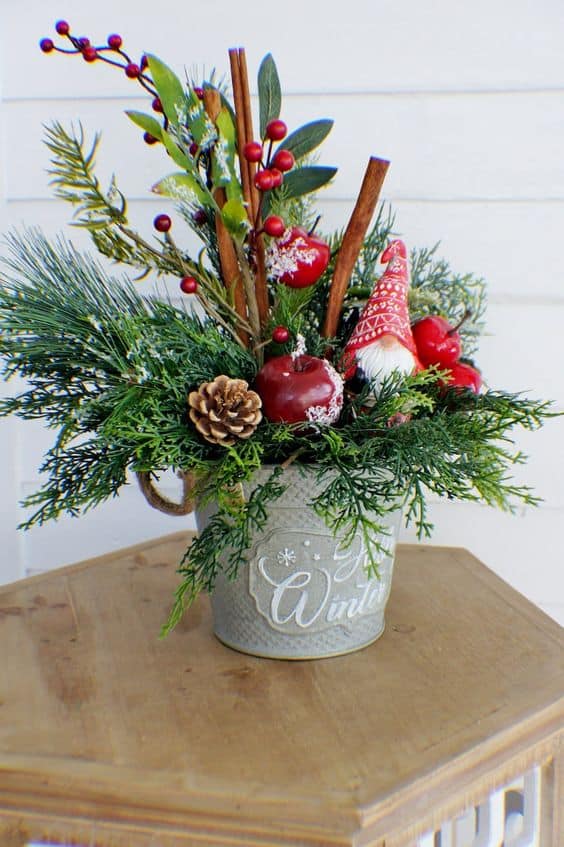 Whimsical Winter Gnome Centerpiece