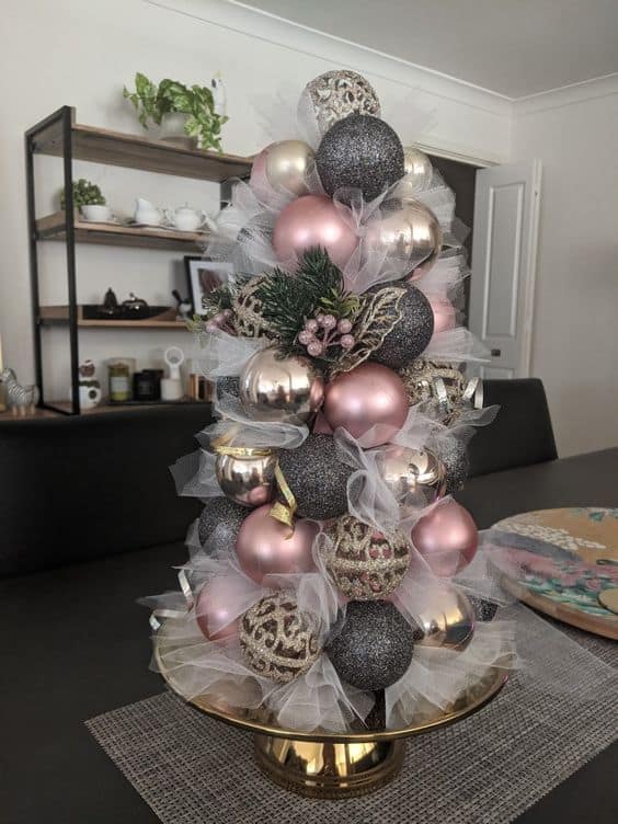 Elegant Bauble Tree Centerpiece