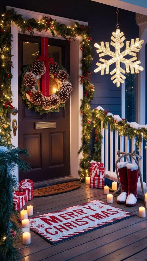 Cozy Pinecone Charm Porch