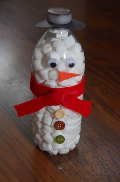 Adorable Marshmallow Snowman Craft