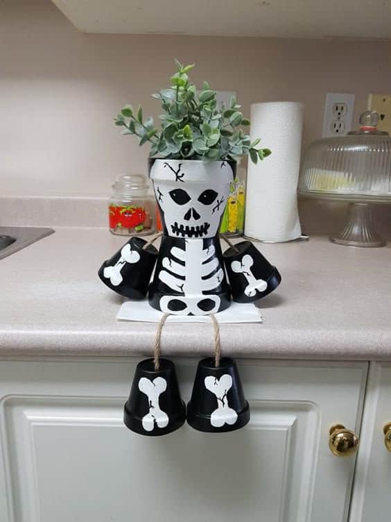 Skeleton Buddy Pot Planter