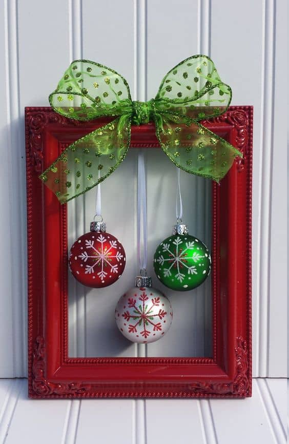 Framed Festive Bauble Delight