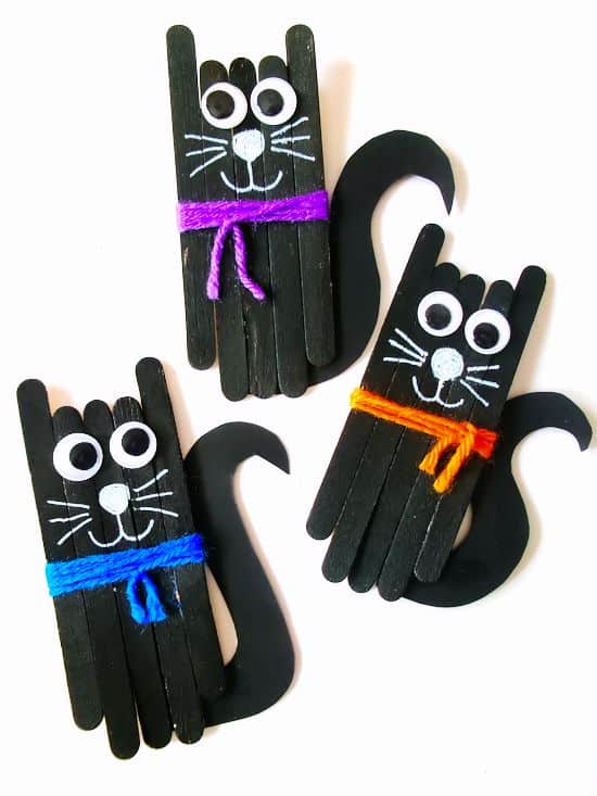 Adorable Black Cat Popsicle Craft