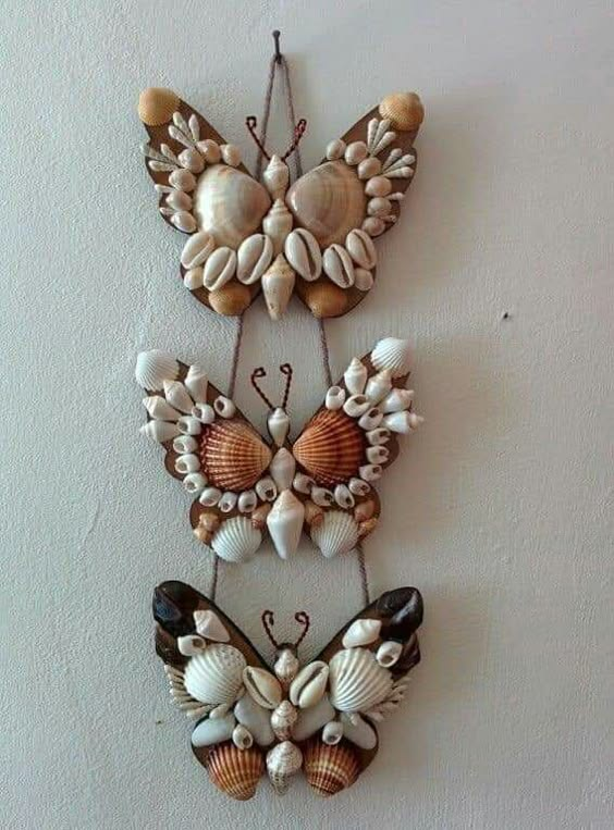 Seashell Butterfly Wall Art