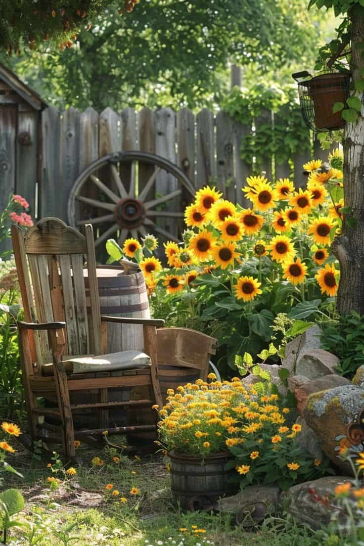 Rustic Sunflower Escape