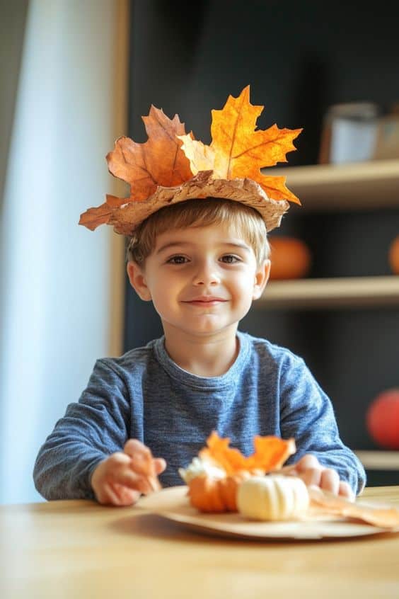 Whimsical Leaf Crown Fun