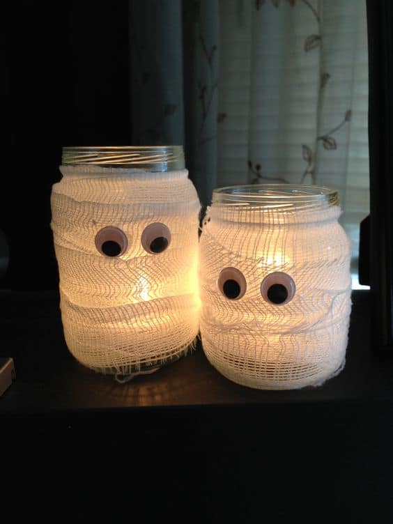 Googly-Eyed Mummy Lanterns