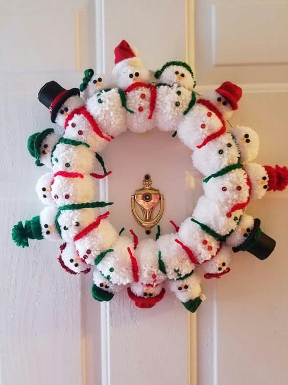 Festive Snowman Party Wreath