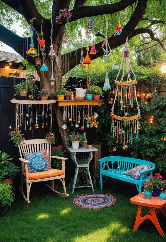 Vibrant Bohemian Garden Retreat