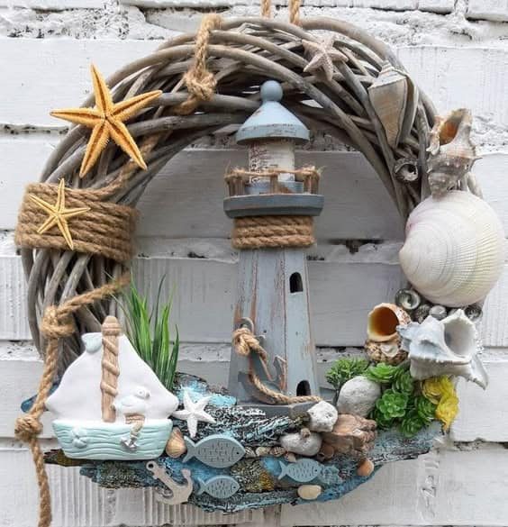 Nautical Seashell Wreath