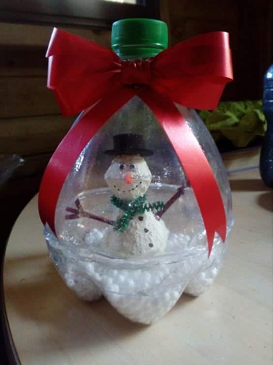 Snowman Bottle Ornament Delight