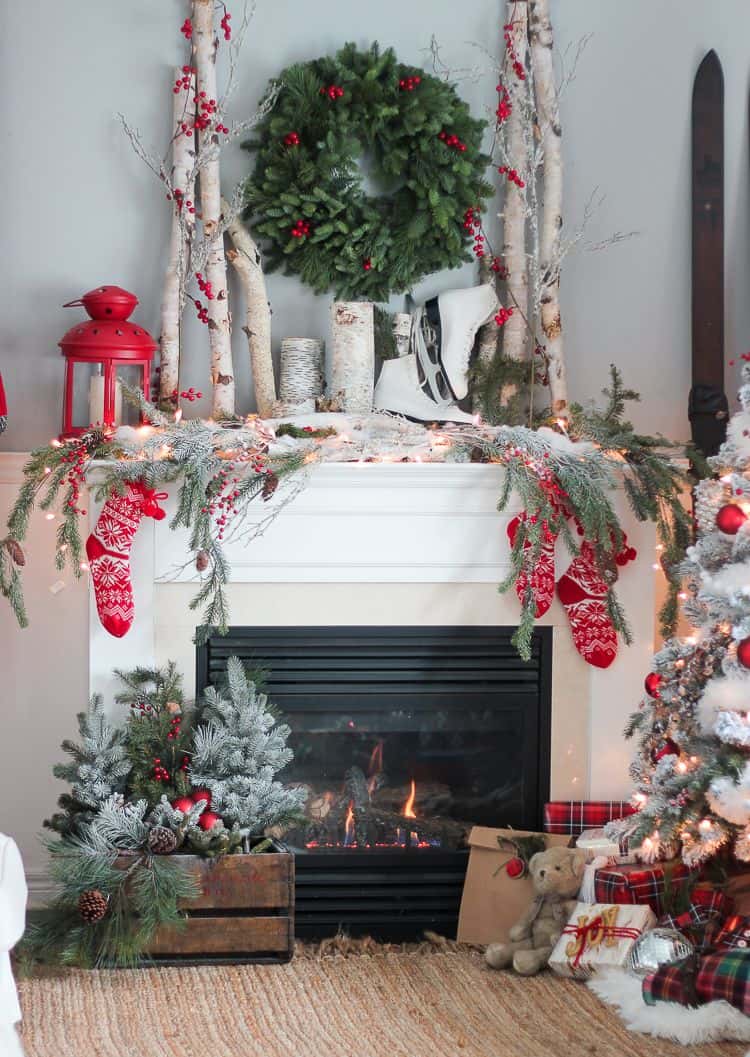 Rustic Winter Wonderland Mantel