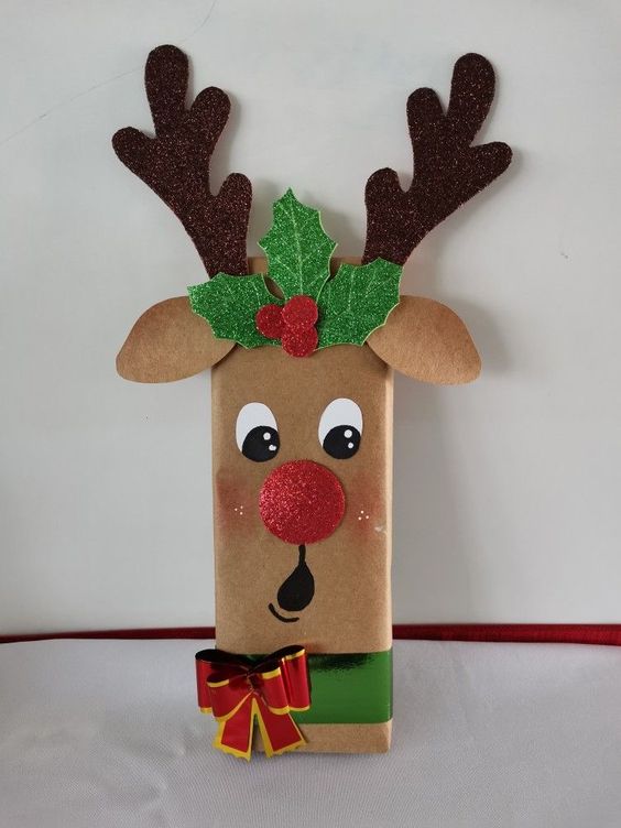 Adorable Reindeer Cardboard Craft