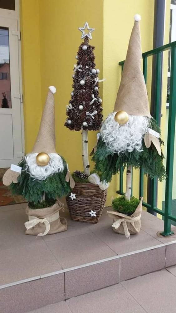 Rustic Gnome Tree Duo