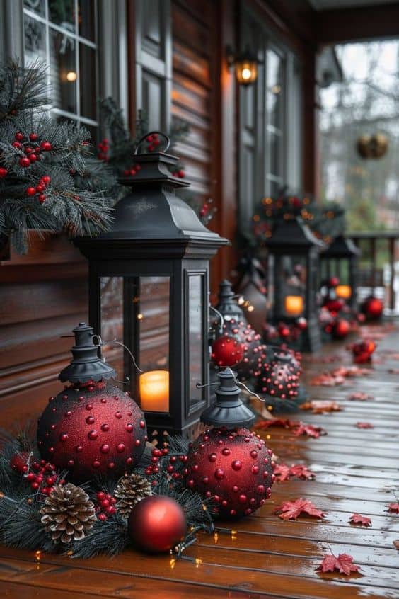 Elegant Holiday Lantern Pathway