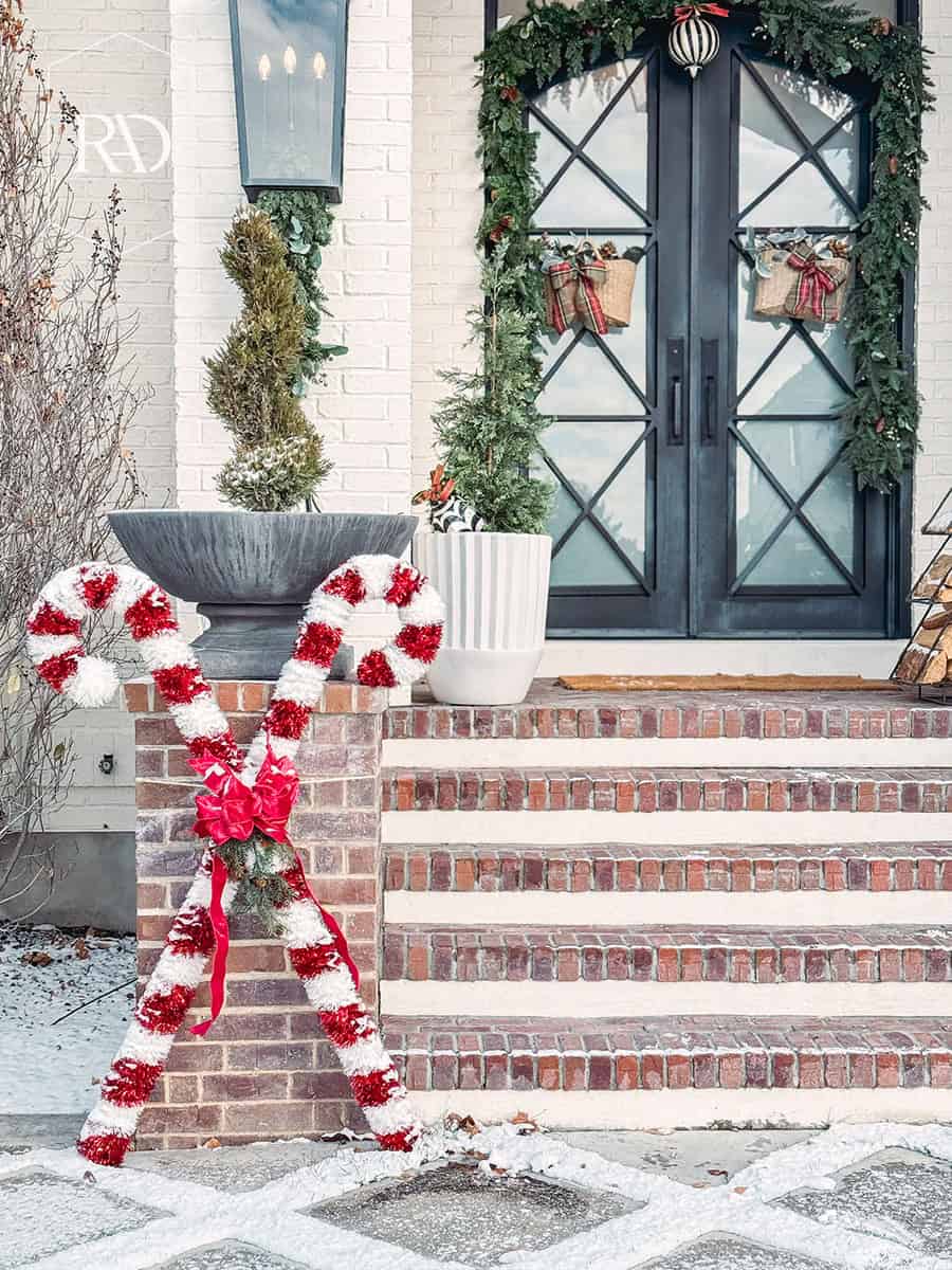 Oversized Candy Cane Porch Decor