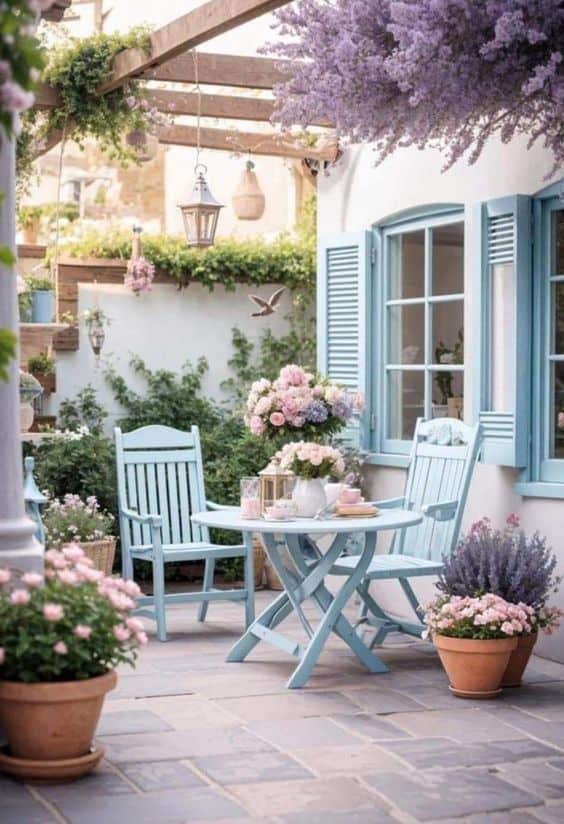 Dreamy Lavender Cottage Patio