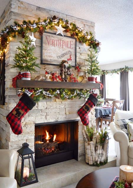 Rustic North Pole Mantel Magic