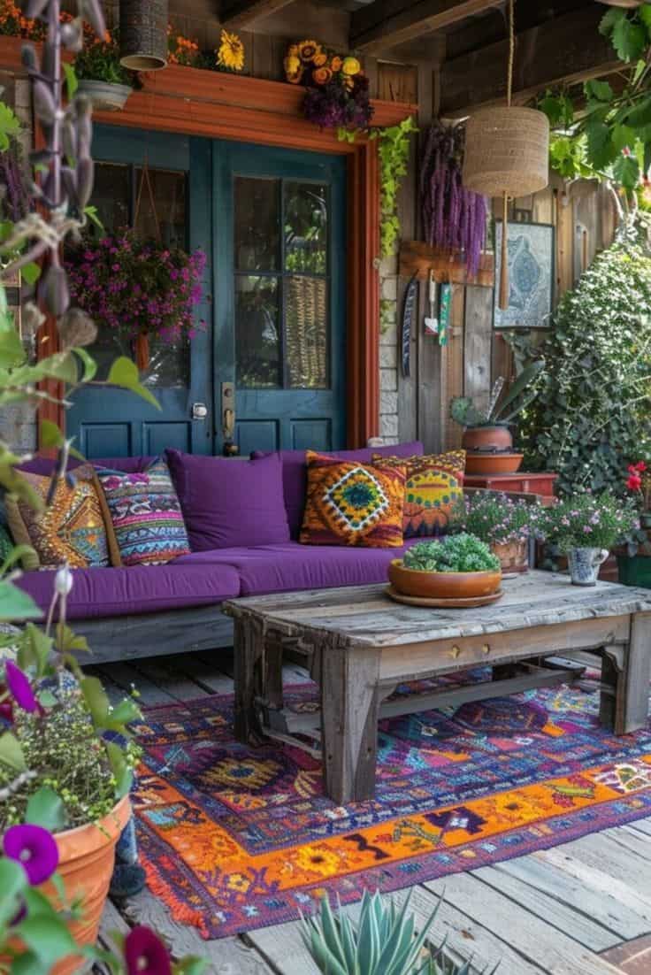 Bohemian Succulent Retreat Patio