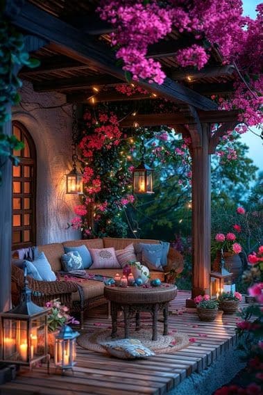 Romantic Bougainvillea Paradise Patio