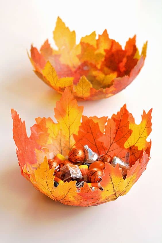 Vibrant Fall Leaf Bowls