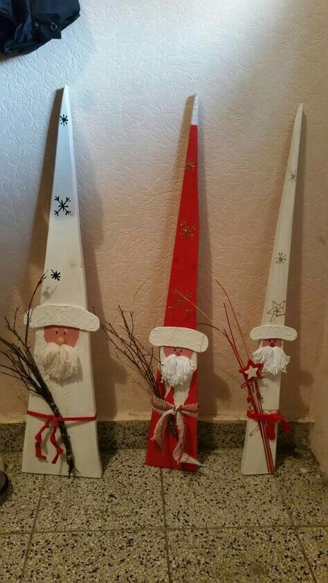 Tall Wooden Gnome Trio