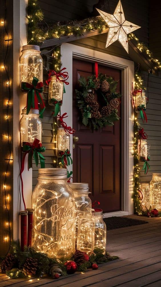 Enchanting Mason Jar Lantern Display