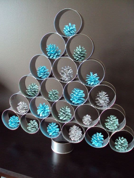 Modern Pinecone Tree Display