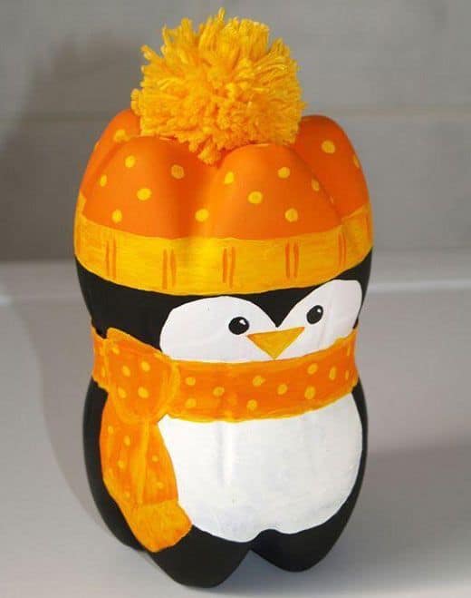 Adorable Penguin Bottle Craft