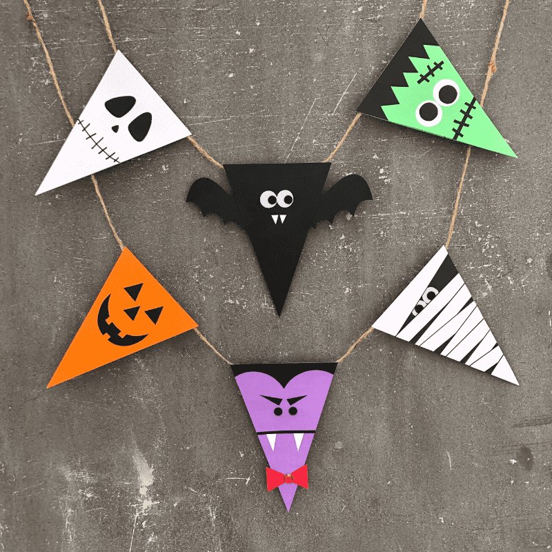 Spooky Character Bunting Banner