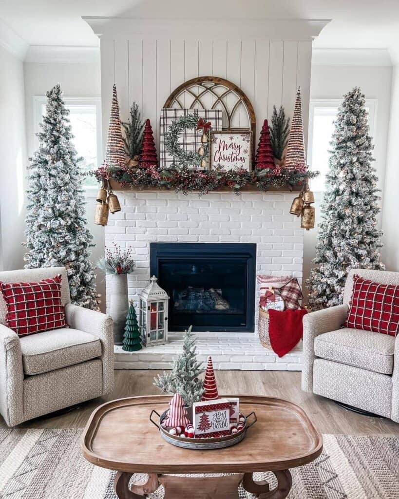 Cozy Rustic Christmas Mantel