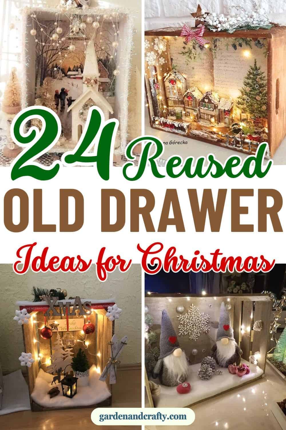 24 Ingenious Ideas to Transform Old Drawers into Stunning Christmas Decor